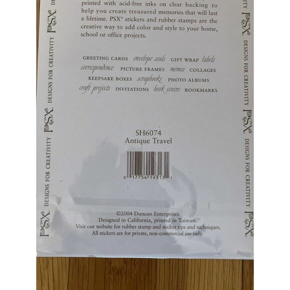 Vintage PSX Scrapbooking Stickers Antique Travel Maps Stamps Archival Sealed - Picture 3 of 3